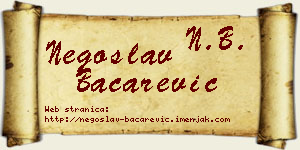 Negoslav Bačarević vizit kartica
